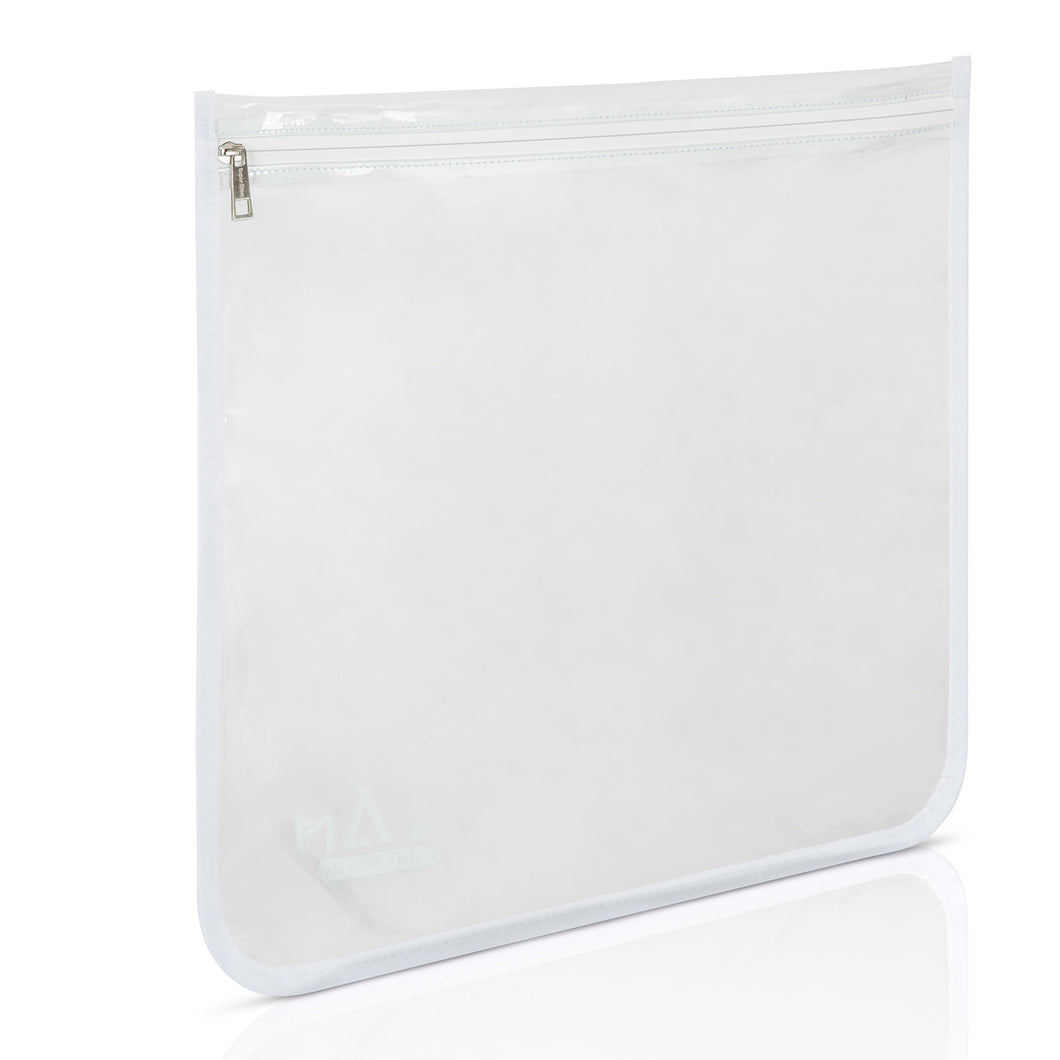 Tallit tallis and Tefillin PVC High Quality waterproof protection For Tallit and Tefillin bag WHITE Round fabric AND round corners