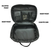 Load image into Gallery viewer, SUPER STAM Tallit and Tefillin Faux Leather Prayer Travel  Tote Bag Rain Proof Carry Handle And shoulder strap Black Embroidery