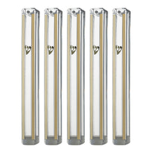 Load image into Gallery viewer, MEZUZAH CASE CLEAR Plastic with Mirror Design Rubber Cork Waterproof Rubber Cork Sold in unit of 5 pcs
