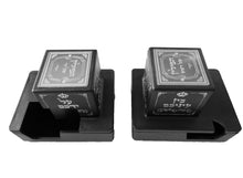 Load image into Gallery viewer, Plastic For Lefty Tefillin Boxes Case BLACK AND SILVER FOR רש&#39;&#39;י RASHI Or רבינו תם Rabbeinu Tam  with SILVER Metal Plate on top set of 2 shel rosh and Shel Yad For Lefty sold in unit of 12 sets
