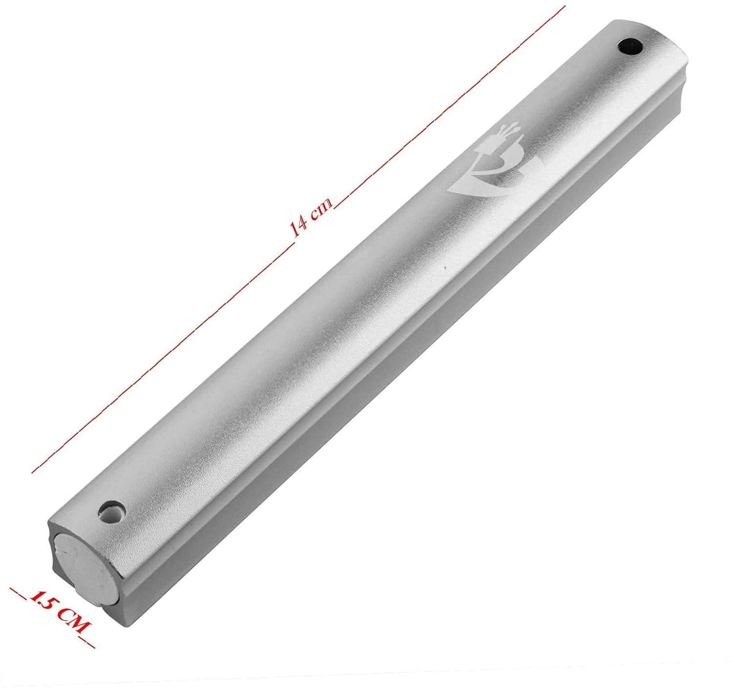 Aluminum MEZUZAH CASE Silver  Waterproof Rubber Cork Silver shin Sold in unit of 5 pcs