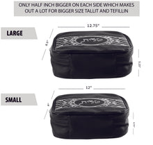 Load image into Gallery viewer, SUPER STAM Tallit and Tefillin Faux Leather Prayer Travel Tote Bag Rain Proof Carry Handle And shoulder strap