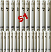 Load image into Gallery viewer, MEZUZAH CASE  Plastic .Off White Color Silver shin and Nice Design  Rubber Cork lot of 25
