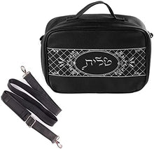 Load image into Gallery viewer, Tallit and Tefillin Faux Leather Prayer Travel Tote Bag Rain Proof Carry Handle And shoulder strap
