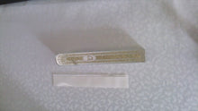 Load and play video in Gallery viewer, MEZUZAH CASE  Glass with Silicon Seal Crown Motif in Gold
