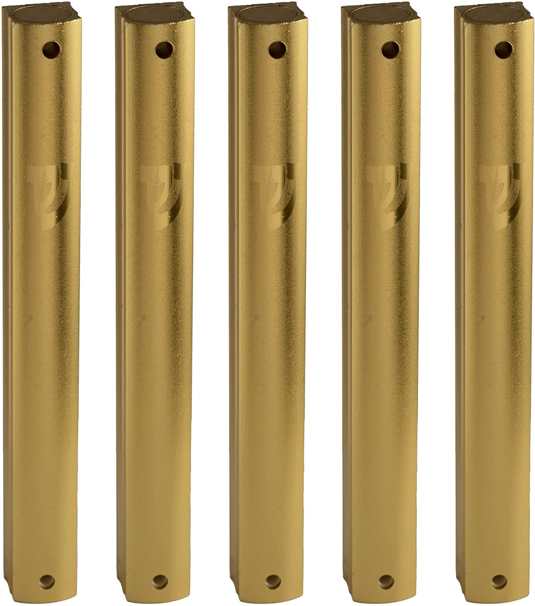 Aluminum MEZUZAH CASE  Gold with Glossy Modern Shin Self Stick Waterproof Rubber Cork  Sold in unit of 5 pcs