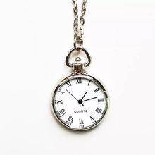 Load image into Gallery viewer, high quality medium size lidless quartz pocket watch pendant with 360mm Hook Chain
