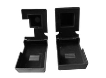 Load image into Gallery viewer, Plastic Tefillin Boxes Case BLACK AND SILVER FOR רש&#39;&#39;י RASHI  with SILVER Metal Plate on top set of 2 shel rosh and Shel Yad For Righty being
