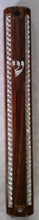 Load image into Gallery viewer, Plastic MEZUZAH CASE Brown wood color with Stones Silver shin Waterproof Rubber Cork
