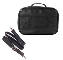 Load image into Gallery viewer, Tallit and Tefillin Faux Leather Prayer Travel Tote Bag Rain Proof Carry Handle And shoulder strap Black Embroidery
