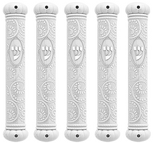 Load image into Gallery viewer, Plastic White Crown Series Mezuzah case1 Ornate Design Sold in unit of 5 pcs.

